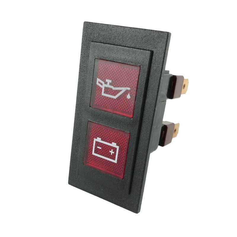 Įkrovimo ir alyvos slėgio indikatorius su lemputėmis