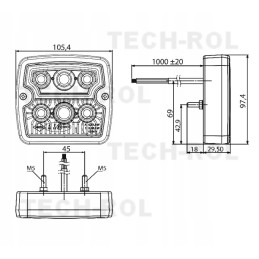 LED priekinis žibintas 12v 24v horpol
