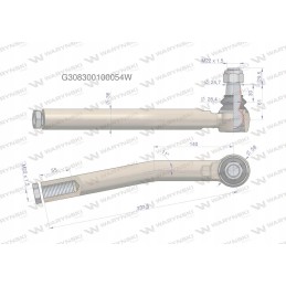 Dešinė vairo jungtis m22x1 5 g308300100054