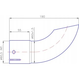 Išmetimo vamzdžio galas 60 mm