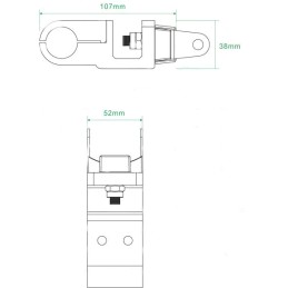 Vamzdinės lempos reflektoriaus laikiklis