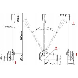 Skirstytuvas 80l 2 sek 2x troso svirtis 1 5m apsisukimas