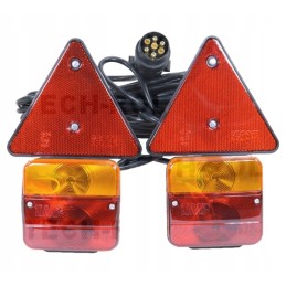 Magnetinių galinių žibintų komplektas su kabelio trikampiu