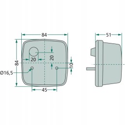 Galinis gabaritinis žibintas 4552sb 003014151