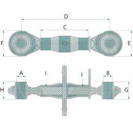 Viršutinė jungtis 505 705 mm m30x3 5 kat. 2 2