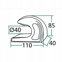 Universalus krautuvo kaušo kablys, euro rėmas