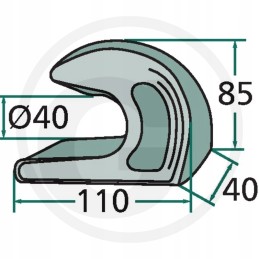 Universalus krautuvo kaušo kablys, euro rėmas