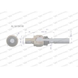 Vairo jungtis 211mm m26x1 5 m24x1 5 al161