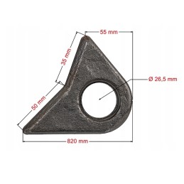 Kablio varžtas krautuvo kaušui, euro rėmo komplektas