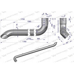 Duslintuvo nerūdijančio plieno vamzdis AL164277 John Deere Warynski