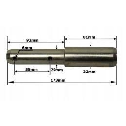 Kaištis mašinoms 25 32 mm, kategorija 2 3, universalus