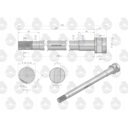Dešinysis stabdžių velenas C 330 originalus Ursus