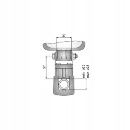 Fiksuotas LED darbo lempos laikiklis