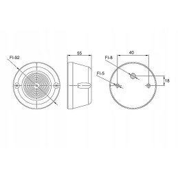 Priekabos gabaritinis žibintas buvo WE92 14 geltonos spalvos