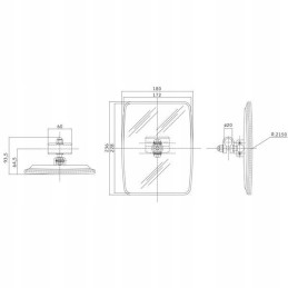 Išorinis veidrodis 235x180 mm