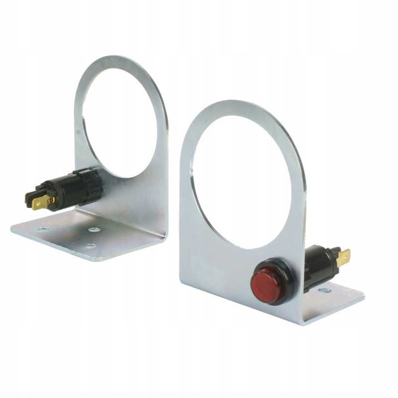 Slėgio matuoklio lenta su raudona hidroliderio indikatoriaus lempute