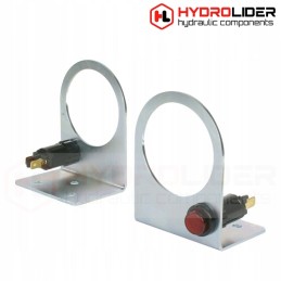 Slėgio matuoklio lenta su raudona hidroliderio indikatoriaus lempute