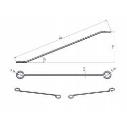 Cinkuota ilga jungtis 5266040100 grėblys