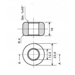 Plastikinis stumdomas volelis 25 8x12 5mm