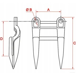 Viengubas krampinis durtuvas