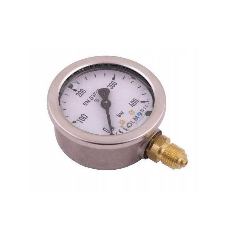 Glicerino manometras m63 0 400 bar dugno jungtis