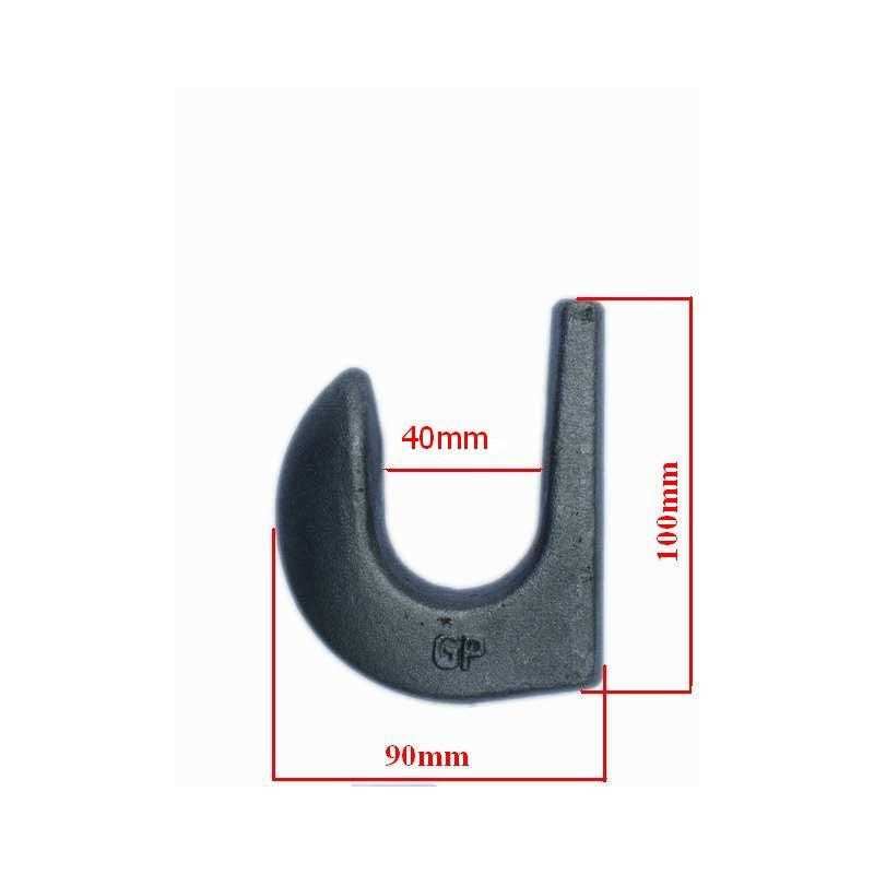 Kablys, kabliukas, krautuvo akis, kaltas griebtuvas