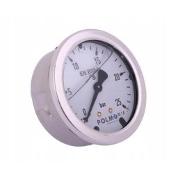 Glicerino slėgio matuoklis M63 0 25 bar, galinė jungtis