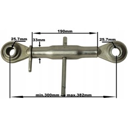 Viršutinė jungties strypas 300 382mm fi 25 4 m30x3 5