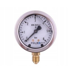 Glicerino manometras m63 0 6 bar dugno jungtis