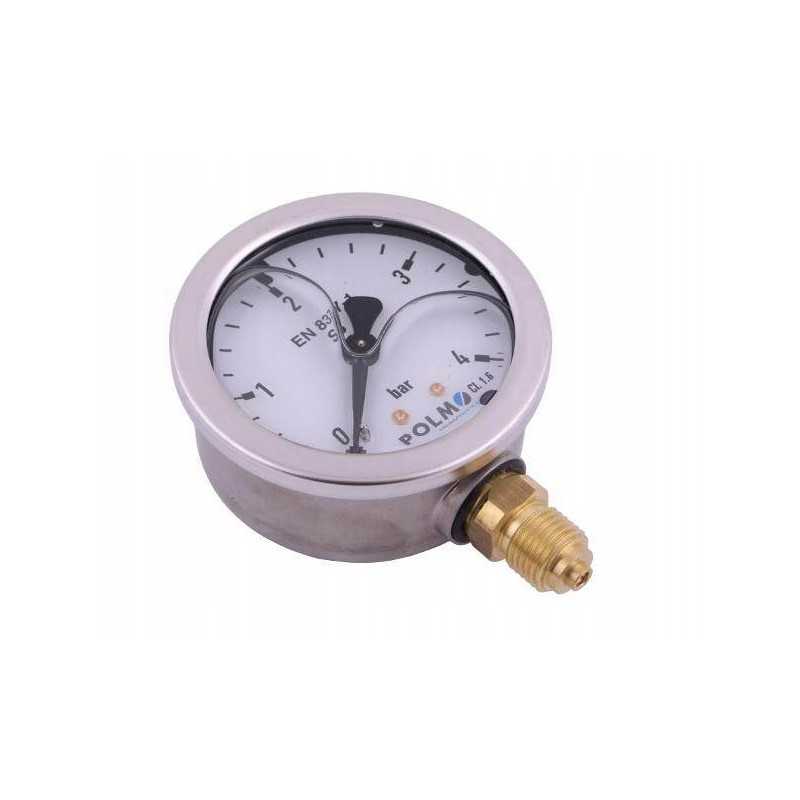 Glicerino manometras m63 0 4 bar dugno jungtis