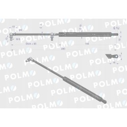 Priekinio stiklo pavara l max 280mm 62546500p ca