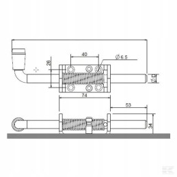 770020kr cinkuota spyruoklinė spyna