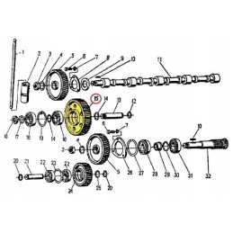 Viršutinė paskirstymo pavara, skirta C 360, originalus Ursus 505041