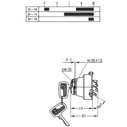 Uždegimo jungiklis deutz korpusas john deere al35864 3136852r1 3