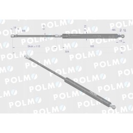 Galinio lango pavara l max 324mm 252550a2p korpusas