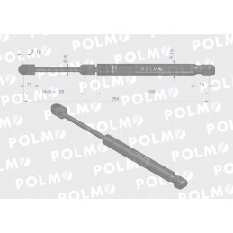Priekinių durų lango pavara l max 284mm al7141