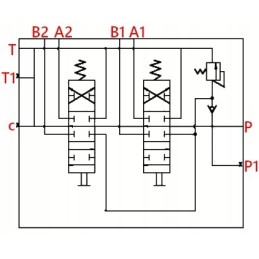 80l skirstytuvas, kabelio solenoidinis vožtuvas, 3 sekcijų, apvalus