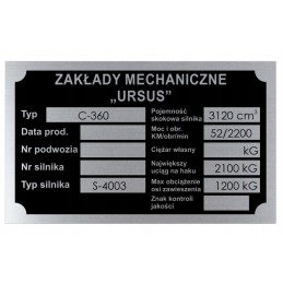 Ursus c 360 c360 vardinė lentelė
