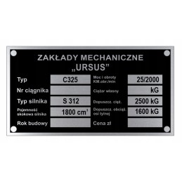 Ursus c 325 c325 vardinė lentelė