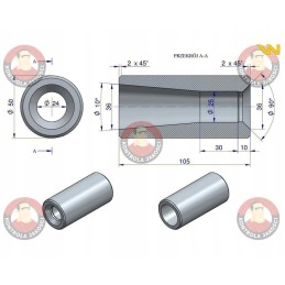 Dantų įvorė 680 810 1100mm Warynski krautuvui