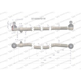 Vairo stovas 1270mm 3216556r91 motogeneric