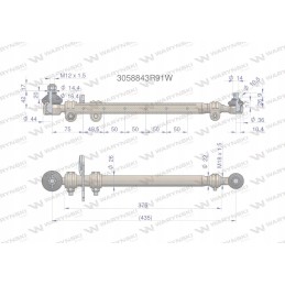Vairo stovas 435mm 3058843r91 motogeneric
