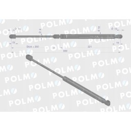 Priekinio galinio lango pavara l max 605mm ca51