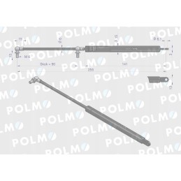 Pavaros galinio lango stoglangis l max 255mm 43166