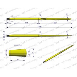 Tiesus priekinis krautuvas 1200mm Warynski