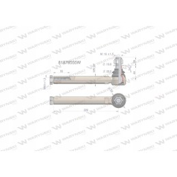 Vairo jungtis 220mm m18x1 5 81878555 motog
