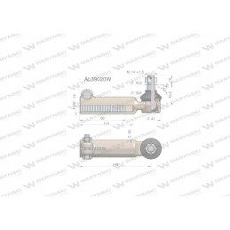 Vairo šarnyras 148mm m1 1 8 12 al39020 moto