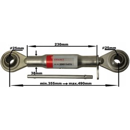 Centrinė jungtis, atsuktuvas, atsuktuvas, 355-490mm