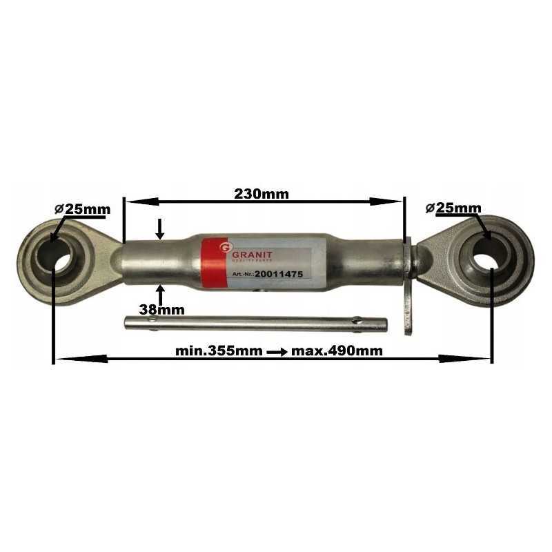 Centrinė jungtis, atsuktuvas, atsuktuvas, 355-490mm