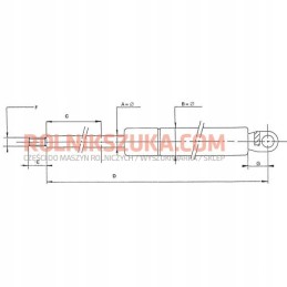 Amortizatorius John Deere 230 5mm 330n al115 cilindras